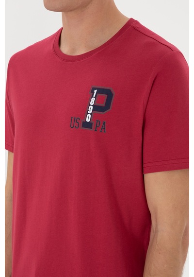 U.S. Polo Assn. Erkek Regular Fit Bisiklet Yaka Vişne Tişört 50306897-VR223