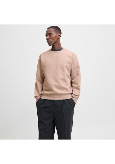 Jack & Jones Jack&jones Star Basic Erkek Bej Sweatshirt Bej