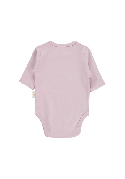 Civil Baby Organik Pamuklu U Kol 0-18 Ay Çıtçıtlı Badi - Pembe 0-1 Ay Pembe