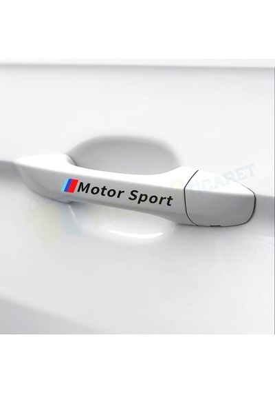 Bmw M Motor Sport Kapı Kolu Jant Sticker Etiket Yapıştırma 4 Adet 13 X 1,40 Cm