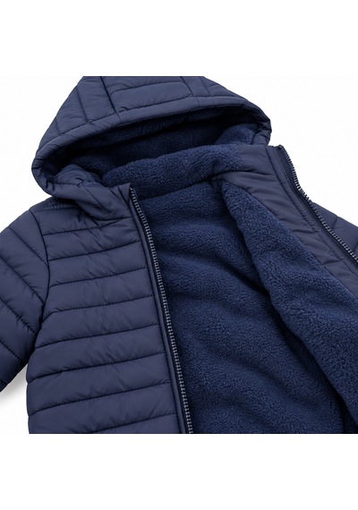 Ta&ce Kıds Kapüşonlu Kapitone Şişme Mont İçi Polar Astarlı Lacivert