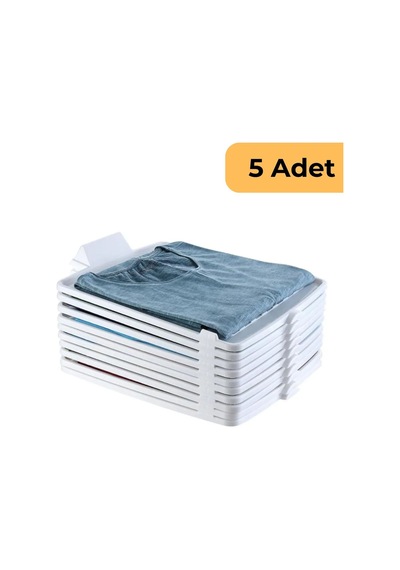 T-shirt Düzenleyici 5'li Set, Beyaz Beyaz