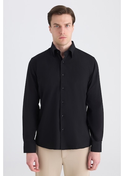 D'S Damat Ds Damat Slim Fit Siyah Armürlü Gömlek 5hf02ta06341m Çok Renkli