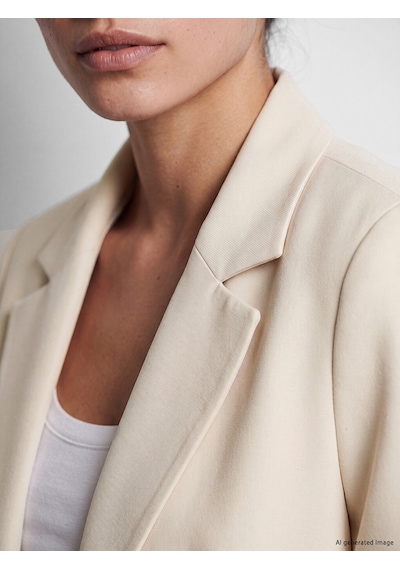 Lcw Vision Bej Krep Kadın Blazer Ceket
