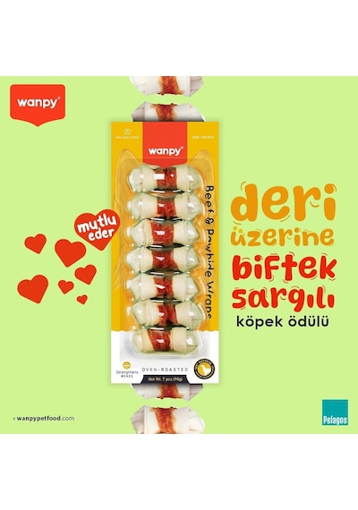 Wanpy Biftek Sargılı 85 Gr Köpek Ödülü