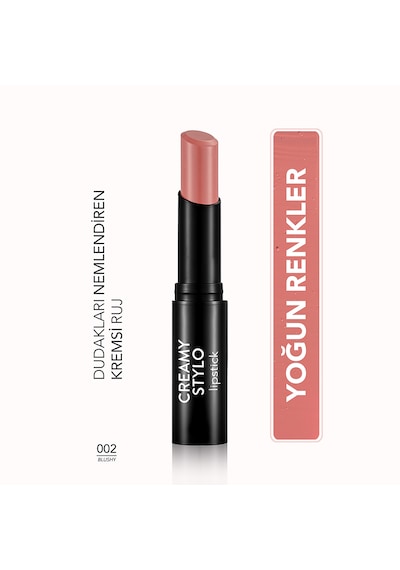 Flormar Yarı Parlak Stick Ruj- Creamy Stylo Lipstick -002 Blushy -8682536013628