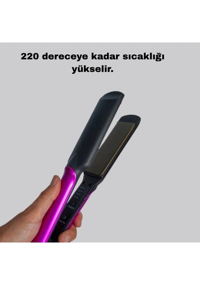 Seramik Plakalı Saç Düzleştirici 220 C, İyon Teknolojisi, Led Ekran Ve Plaka Kilidi