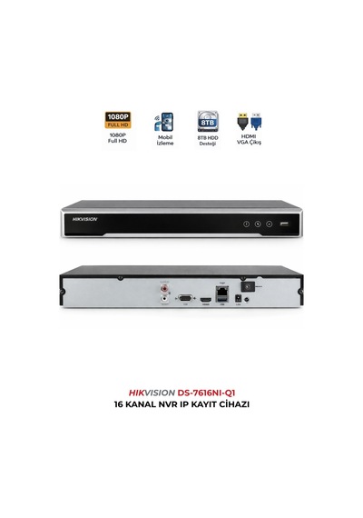 Ds-7616nı-q1 16 Kanal Ip Kamera Kayıt Cihazı H.265+