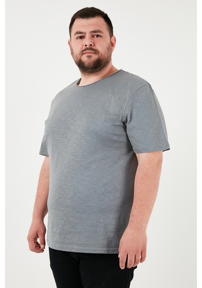 Buratti Pamuklu Regular Fit Büyük Beden Erkek T Shirt 59020001B Açık Haki