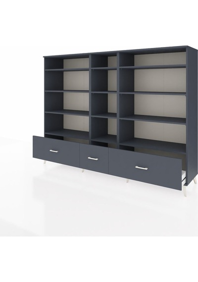 Hyperion Dolap 12 Raflı 3 Çekmeceli 220x44x163 Antrasit-antrasit Antrasit-antrasit Hyperion Dolap 12 Raflı 3 Çekmeceli 220x44x163 Antrasit-antrasit Antrasit-antrasit