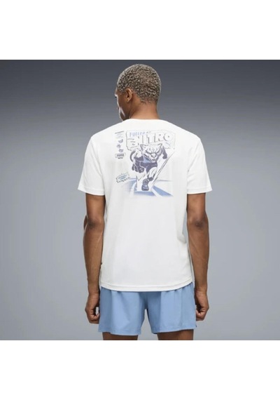 Puma M Run Nitro Graphic Tee Beyaz Erkek T-shirt