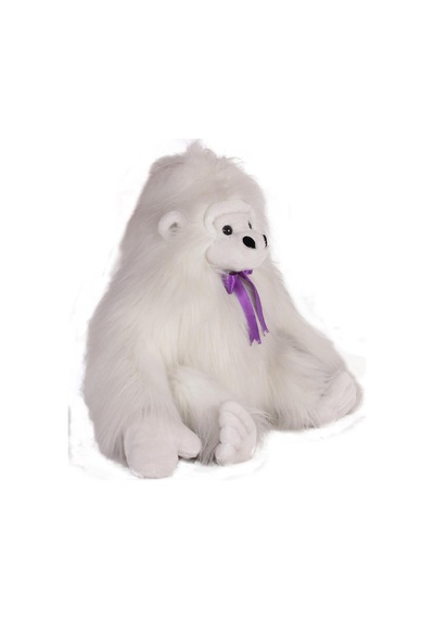 Tüylü Goril Beyaz Peluş 75 Cm