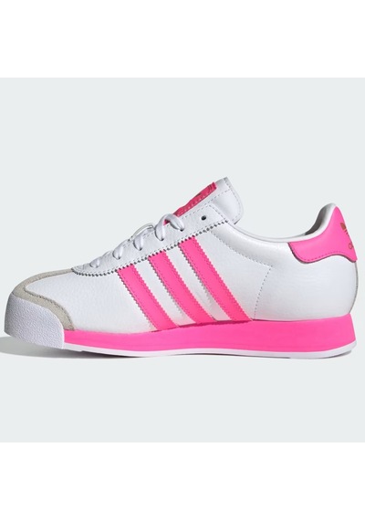 Adidas Samoa J Leather Unisex White Pink Sneaker Hakiki Deri Günlük Spor Ayakkabı Beyaz Pembe