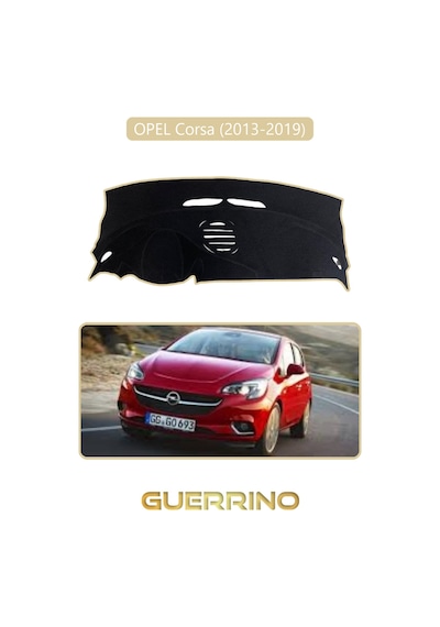Opel Corsa 2013-2019 Torpido Koruma Halısı Bej Kenar