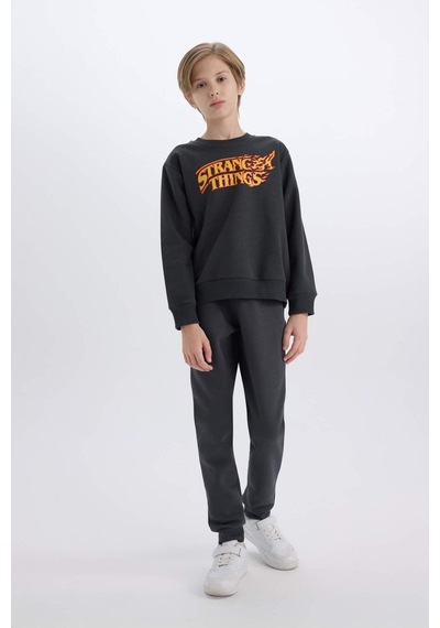 DeFacto Erkek Çocuk Stranger Things Bisiklet Yaka Kalın Sweatshirt D4791A824WNAR208