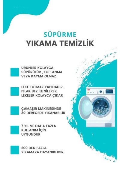 Kaymaz Taban Yıkanabilir Halı Mutfak, Salon, Yatak Odası İçin Modern Dijital Baskı Halı Slnhalı37 - 0117 Çok Renkli