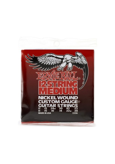 Ernie Ball Orta Boy 12 Telli Nikel Yara Elektro Gitar Telleri, Ölçü 11-52