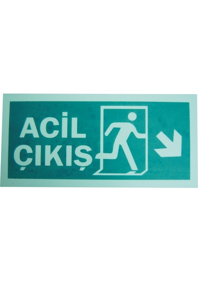 Lorex Acil Çıkış Fotolüminesan Yönlendirme Levhası (Aşağı Sağ)