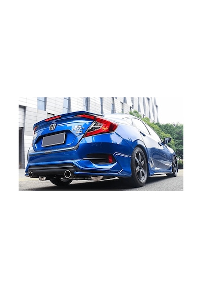 Honda Civic Fc5 Turbo Arka Ek Plastik Siyah Difüzör 2016 2017 2018 2019 Arka-difizör-bodykit-ek
