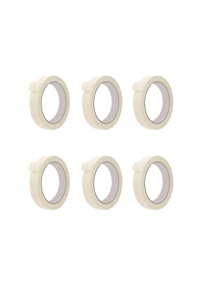 Tify 6 Adet Maskeleme Bandı Bandı 18mm X 25 Metre Kağıt Bant Sku: Smg8690010350626