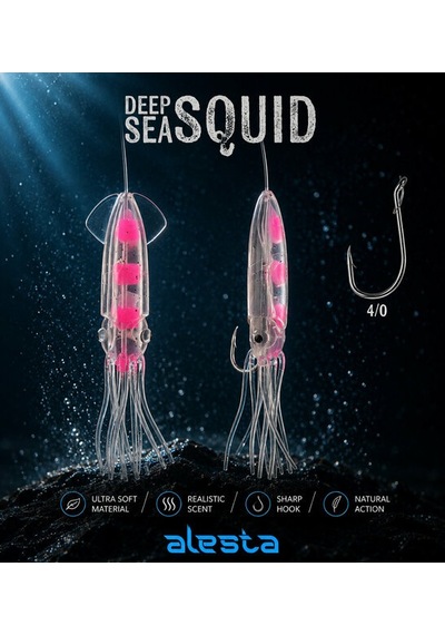 Deep Sea Squid 3 Lü Sübye Çapari X0297 3k 10cm 0.60 4/0 White Pink A18-24140 Standart