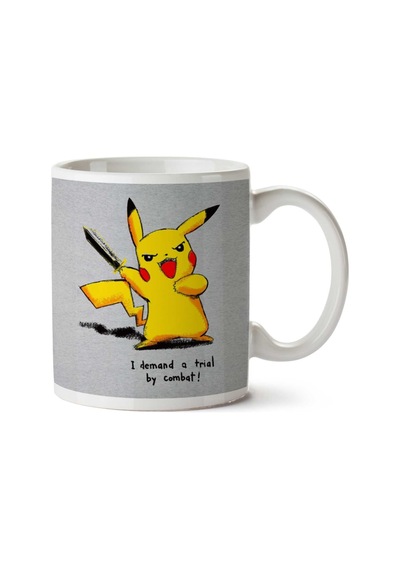 Pikachu Trial By Combat Game Of Thrones Pokemon İki Tarafı Baskılı Kupa Bardak