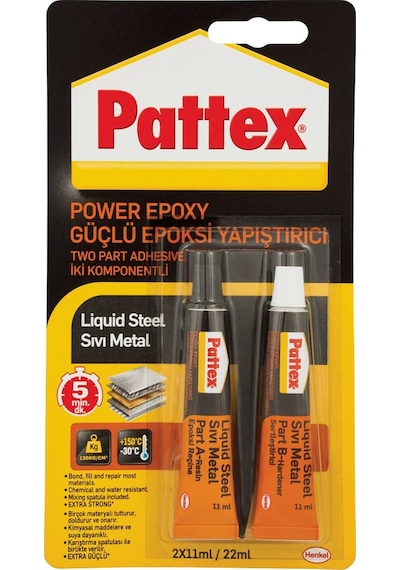 Pattex Güçlü Epoksi Yapıştırıcı - Iki Kompenentli - 2X11Ml