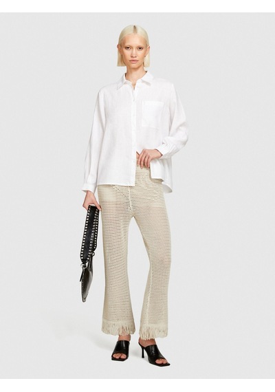 Sisley %100 Keten Düğmeli Göğüs Cepli Uzun Kollu Gömlek Kadın Beyaz Gömlek - 324p5bmllq06s Sisley %100 Keten Düğmeli Göğüs Cepli Uzun Kollu Gömlek Kadın Beyaz Gömlek - 324p5bmllq06s