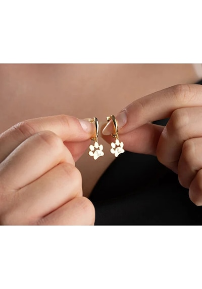 925 Ayar Pati Küpe Kişiye Özel Pati Küpe.rose.gold.rodaj Gümüş 14957359