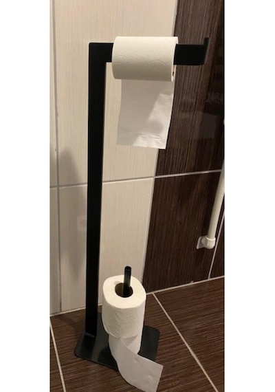 lyla concept Sağlam Siyah Özel Tasarım Banyo Kağıtlığı Biriktirmeli Kare Döküm