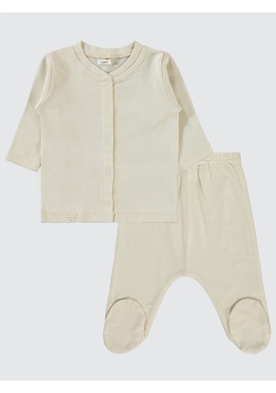 Civil Baby Düz 1-6 Ay Pijama Takımı - Bej