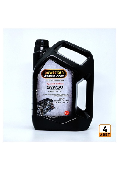 Power Ten 5W30 Motor Yağı 5 Litre 4 Adet 1 Koli