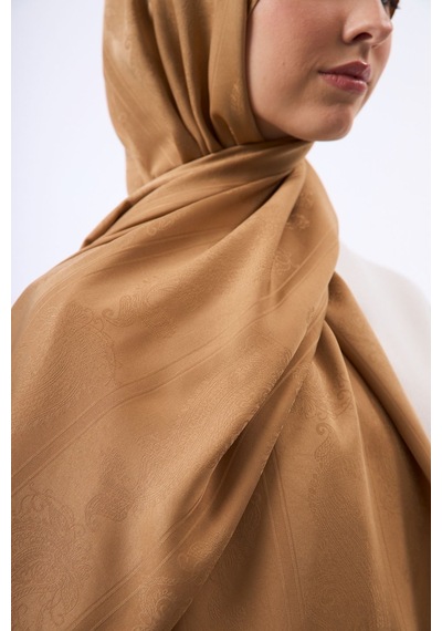 Mirsoy Scarf Zerafet Desen Şal Krem