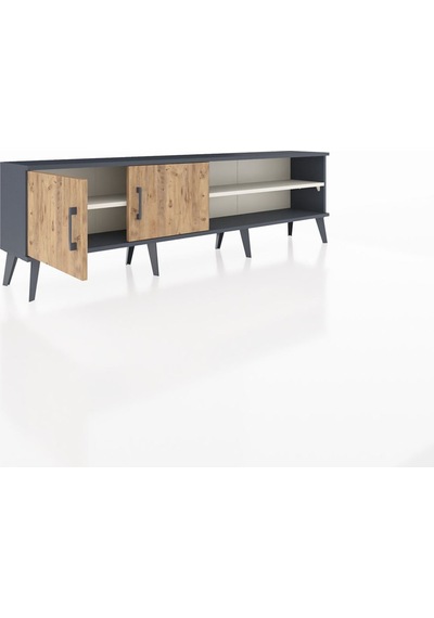 Arges Tv Ünitesi 2 Raflı 2 Kapaklı 176x30x51 Antrasit-çam/aytaşı Atlas Çam/aytası Arges Tv Ünitesi 2 Raflı 2 Kapaklı 176x30x51 Antrasit-çam/aytaşı Atlas Çam/aytası