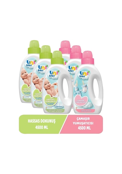 Çamaşır Deterjanı Sensitive 1500ml+yumuşatıcı 1500ml Hassas/hipoalerjenik Karma -6 Lı Set 100 ML