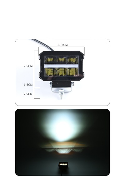 Offroad Sis Lambası 11,5 X 8 X 9cm Beyaz-amber Gündüz Ledli 28w 12-80v Adet