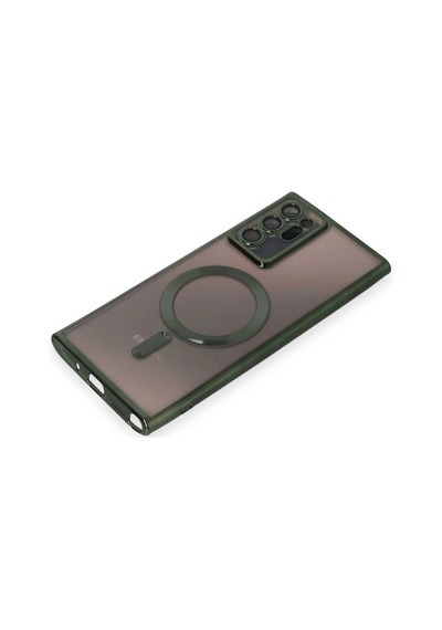 Samsung Galaxy Note 20 Ultra Kılıf Kross Magneticsafe Kapak - Koyu Yeşil