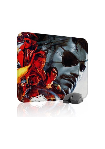 Metal Gear Solid Kaymaz Dikişli Kauçuk Oyuncu Mousepad V3 - 48x40 Xl Gaming Mouse Pad Fare Altlığı