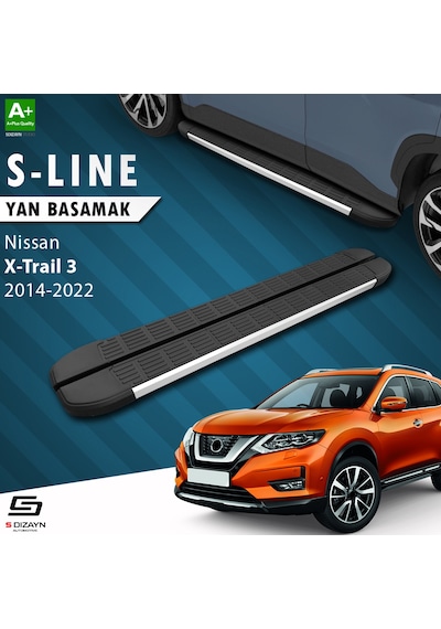 S-dizayn Nissan X-trail T32 S-line Aluminyum Yan Basamak 183 Cm 2014-2022 A+ Kalite