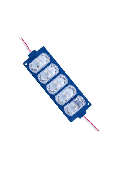 12v Modul Lamba Camlı 5-ledli Mavi 110 38 Mm