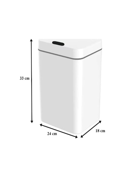 12 Litre Sensörlü Çöp Kovası Ofis Mutfak Banyo Çöp Kovası Beyaz