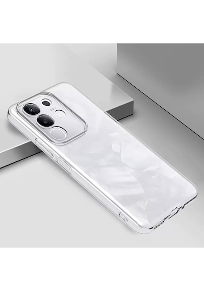Vivo Y29 4g Kılıf Mkst Süper Silikon Kapak - Şeffaf Şeffaf