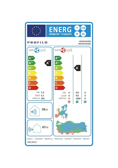 Profilo KSX24VW32N A++ 24000 BTU Inverter Wifi Duvar Tipi Klima