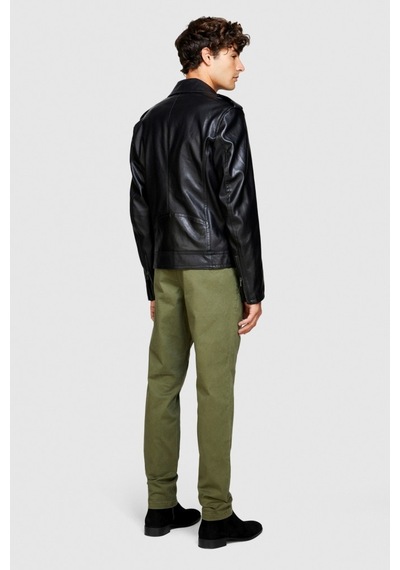 Sisley Slim Fit Vintage Efekt Chino Pantolon Erkek Yeşil T-shirt - 323a4dm6sf02y Haki