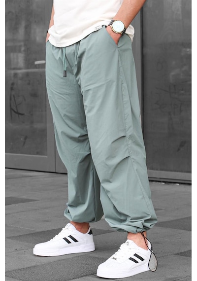 Madmext Mint Yeşili Regular Fit Erkek Paraşüt Pantolon 6504-mint Yeşili Mint