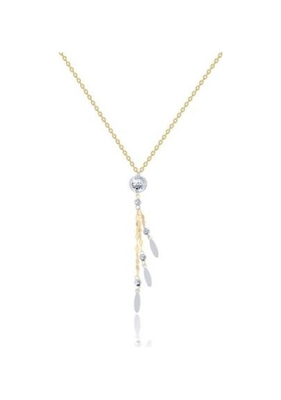 Diamond Line-Gülaylar - Sarı Beyaz Altın 14 Ayar Koleksiyon Kolye N11.25415