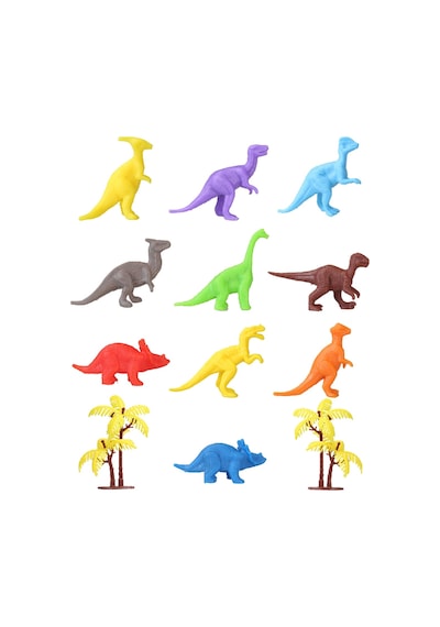 Toy Play 12 Parça Renkli Mini Dinozor Figür Seti 4-6 Cm Sku683