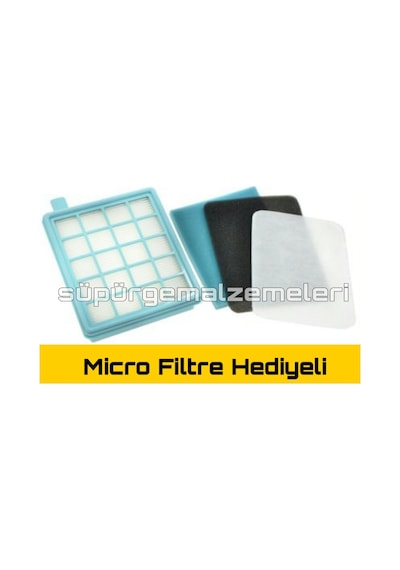 Philips Uyumlu Fc 8647 8648 8649 Hepa Filtre Seti - Micro Filtre