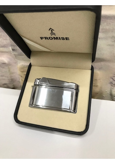 Promise Marka Açık Gri Gazlı Kişiye Özel Çakmak