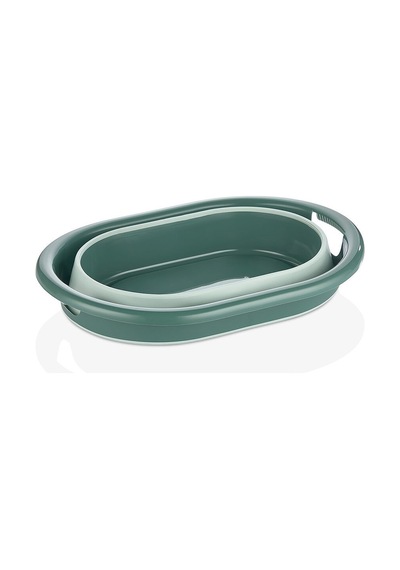 Qlux L-00959-3 Katlanabilir Sepet 18 Lt - Yeşil- 8'li Paket